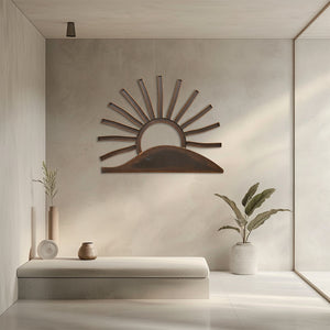 Sun Metal Wall Art – UV Printed Aluminum Decor Custom Coastal Indoor Outdoor