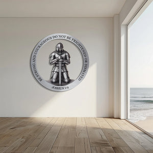 Christian Wall Art – Joshua 1:9 Knight Faith Decor V1