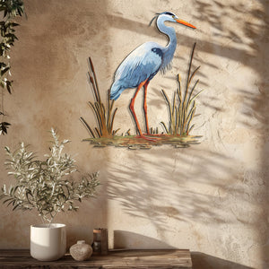 Heron Wall Art – Nature-Inspired Bird Metal Decor