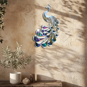 Peacock Wall Art – Elegant Metal Decor for Modern Spaces