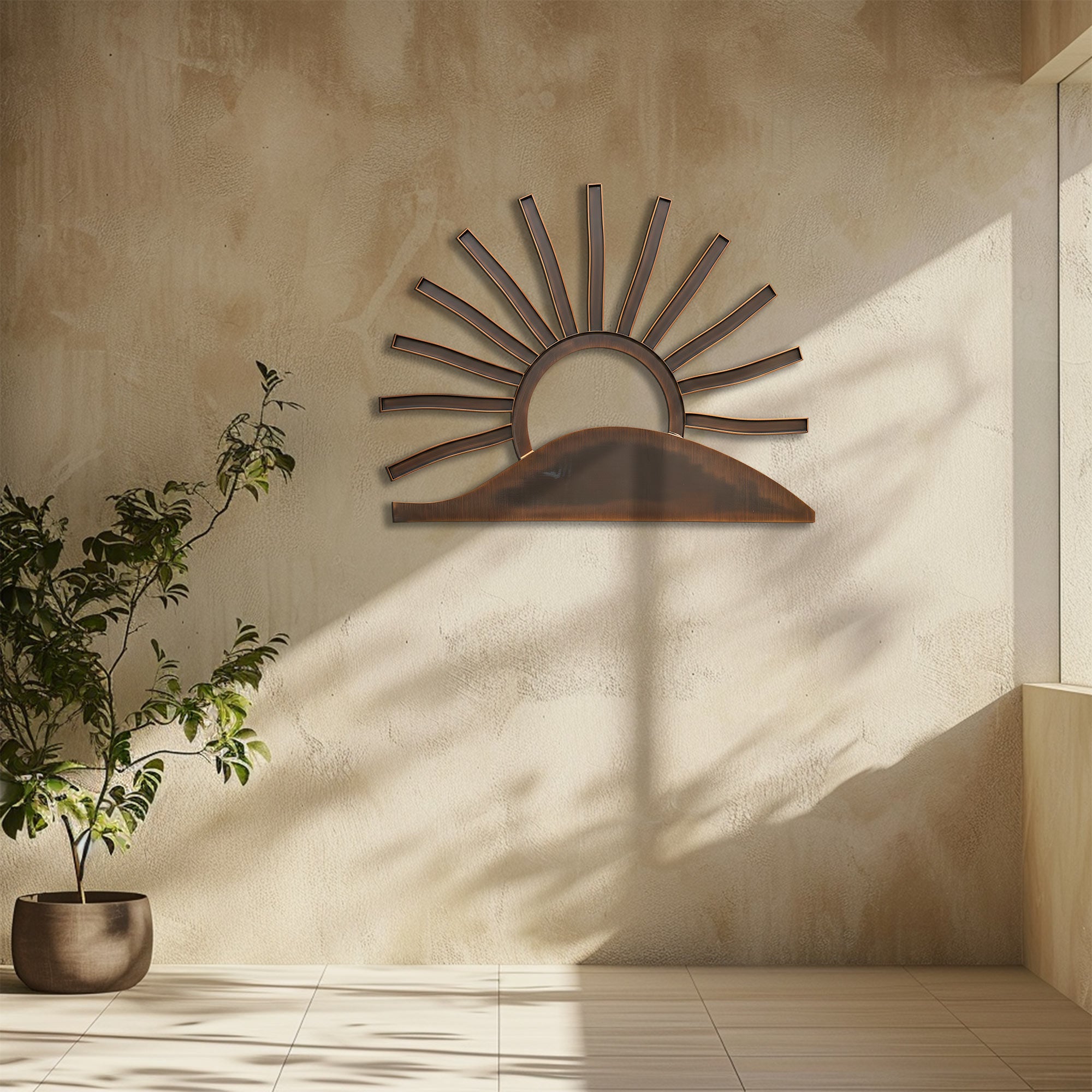 Sun Metal Wall Art – UV Printed Aluminum Decor Custom Coastal Indoor Outdoor