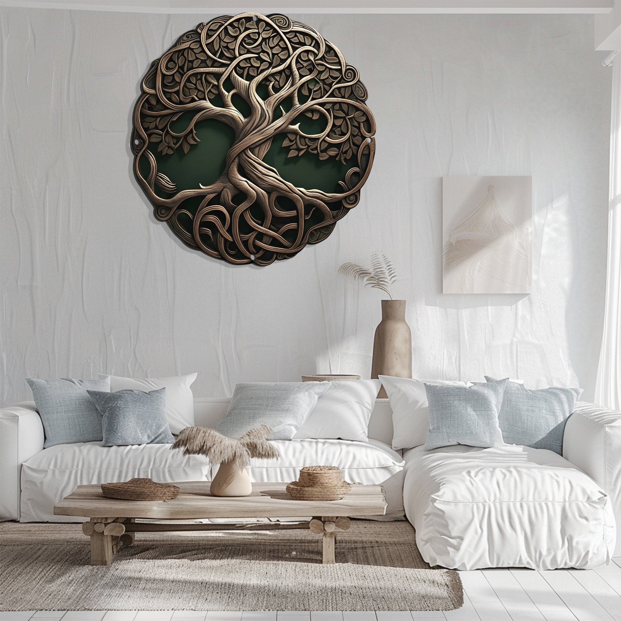 Tree of Life Metal Wall Art – Celtic Nature Decor Spiritual Indoor Outdoor Wall Decor