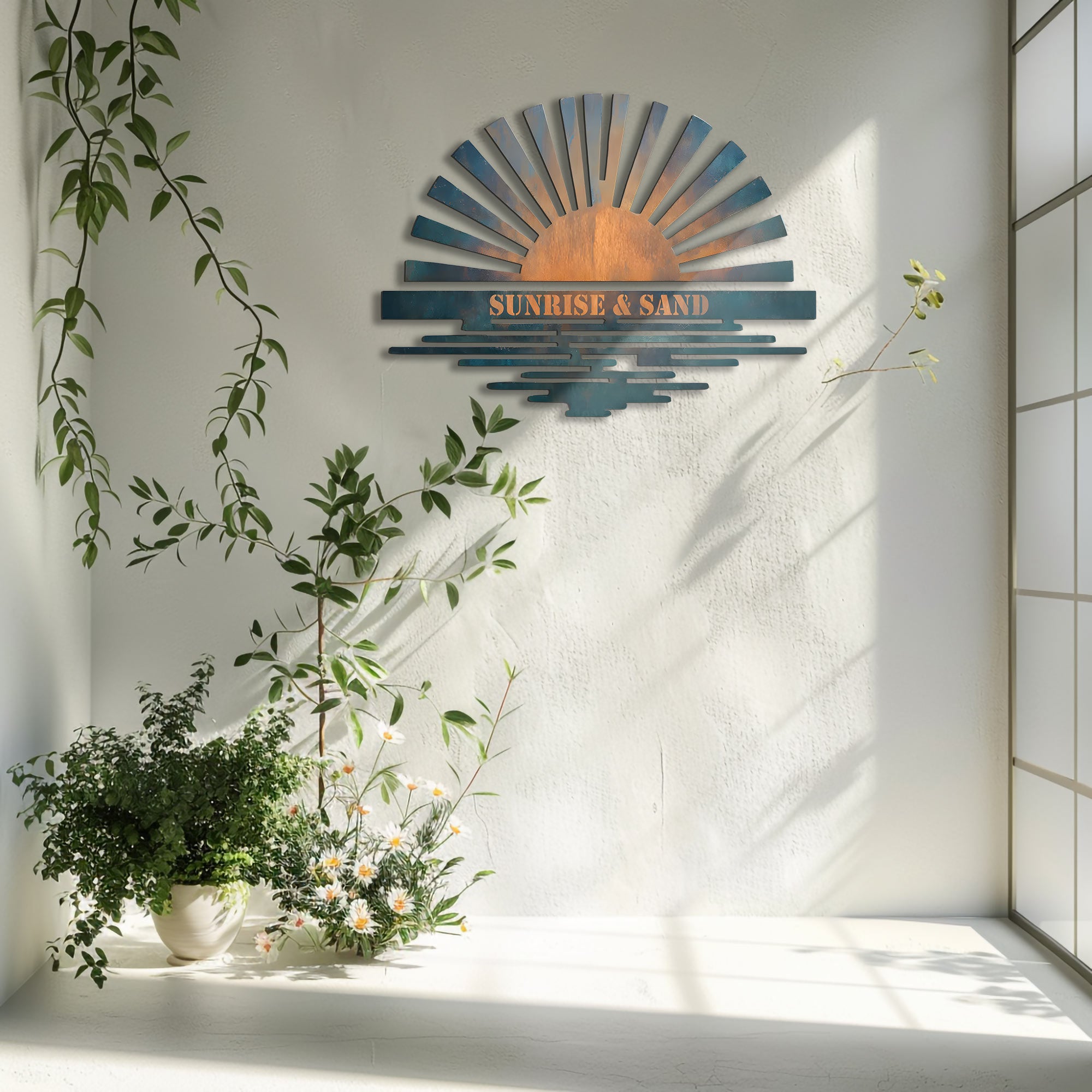 Custom Sunrise Metal Wall Art – UV Printed Aluminum Coastal Decor Indoor Outdoor