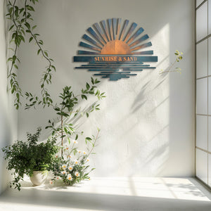 Custom Sunrise Metal Wall Art – UV Printed Aluminum Coastal Decor Indoor Outdoor