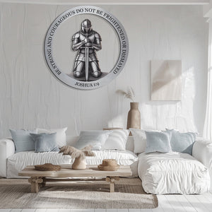 Christian Wall Art – Joshua 1:9 Knight Faith Decor V1