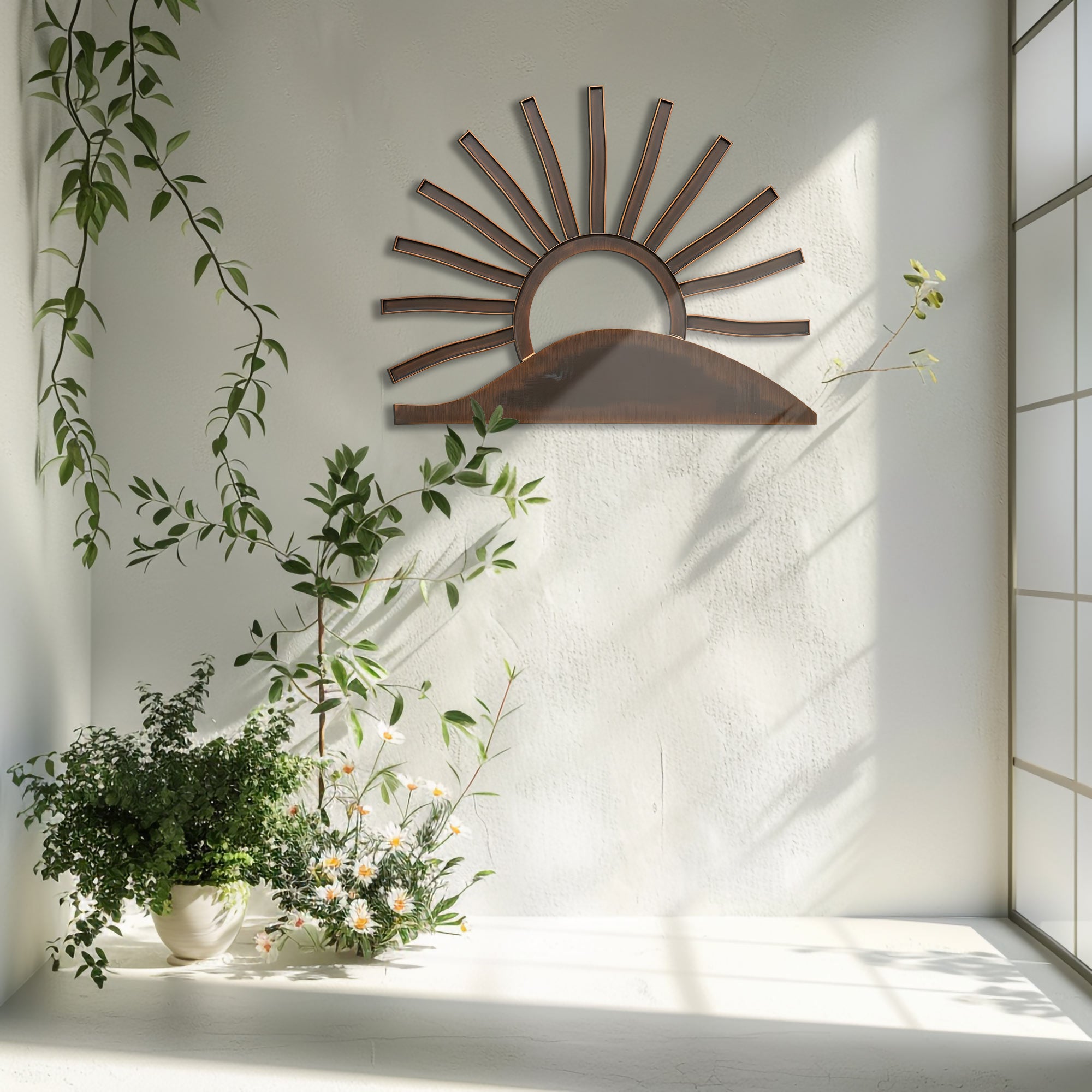 Sun Metal Wall Art – UV Printed Aluminum Decor Custom Coastal Indoor Outdoor