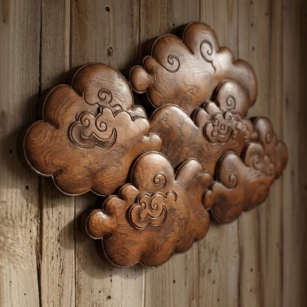 Copper Cloud Zen Design Metal Wall Art Asian Home Decor Gift