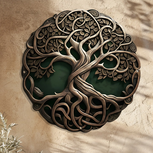 Tree of Life Metal Wall Art – Celtic Nature Decor Spiritual Indoor Outdoor Wall Decor