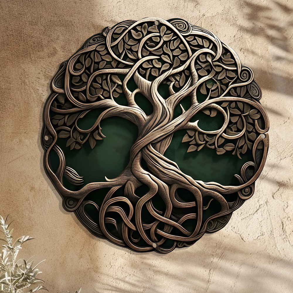 Tree of Life Metal Wall Art – Celtic Nature Decor Spiritual Indoor Outdoor Wall Decor