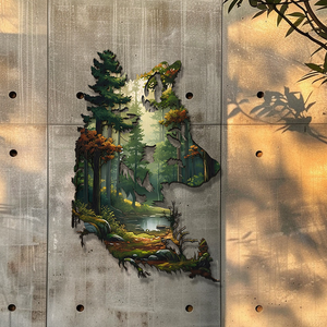 Wolf Forest Wall Art – Nature Wildlife Metal Decor