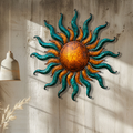 Sunburst Metal Wall Art – UV Printed Decor Rustic Indoor Outdoor