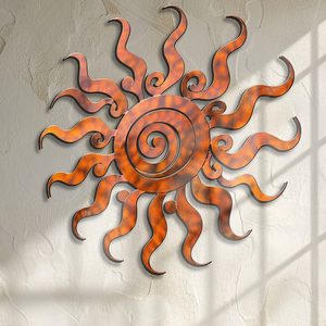 Wacky Sun Metal Wall Art – UV Printed Aluminum Boho Decor Funky Indoor Outdoor