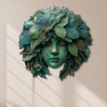 Green Woman Metal Wall Art Celtic Goddess Forest Wall Decor Pagan Nature Aluminum Sign Indoor Outdoor Decor