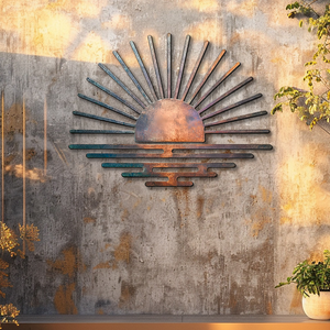 Sunset Metal Wall Art – UV Printed Aluminum Coastal Decor Indoor Outdoor