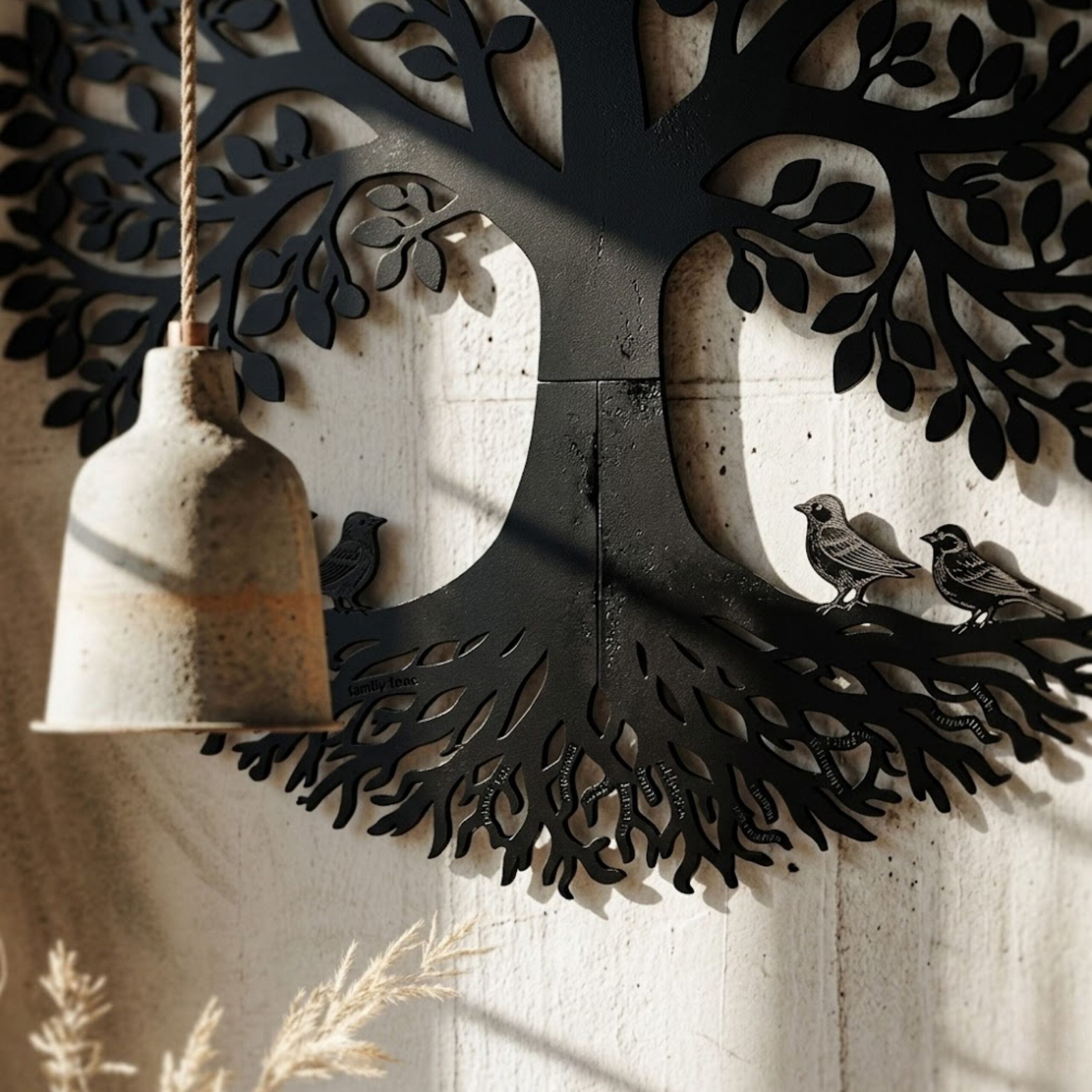 Bird Tree of Life Metal Wall Art – UV Printed Aluminum Decor Nature Indoor Outdoor