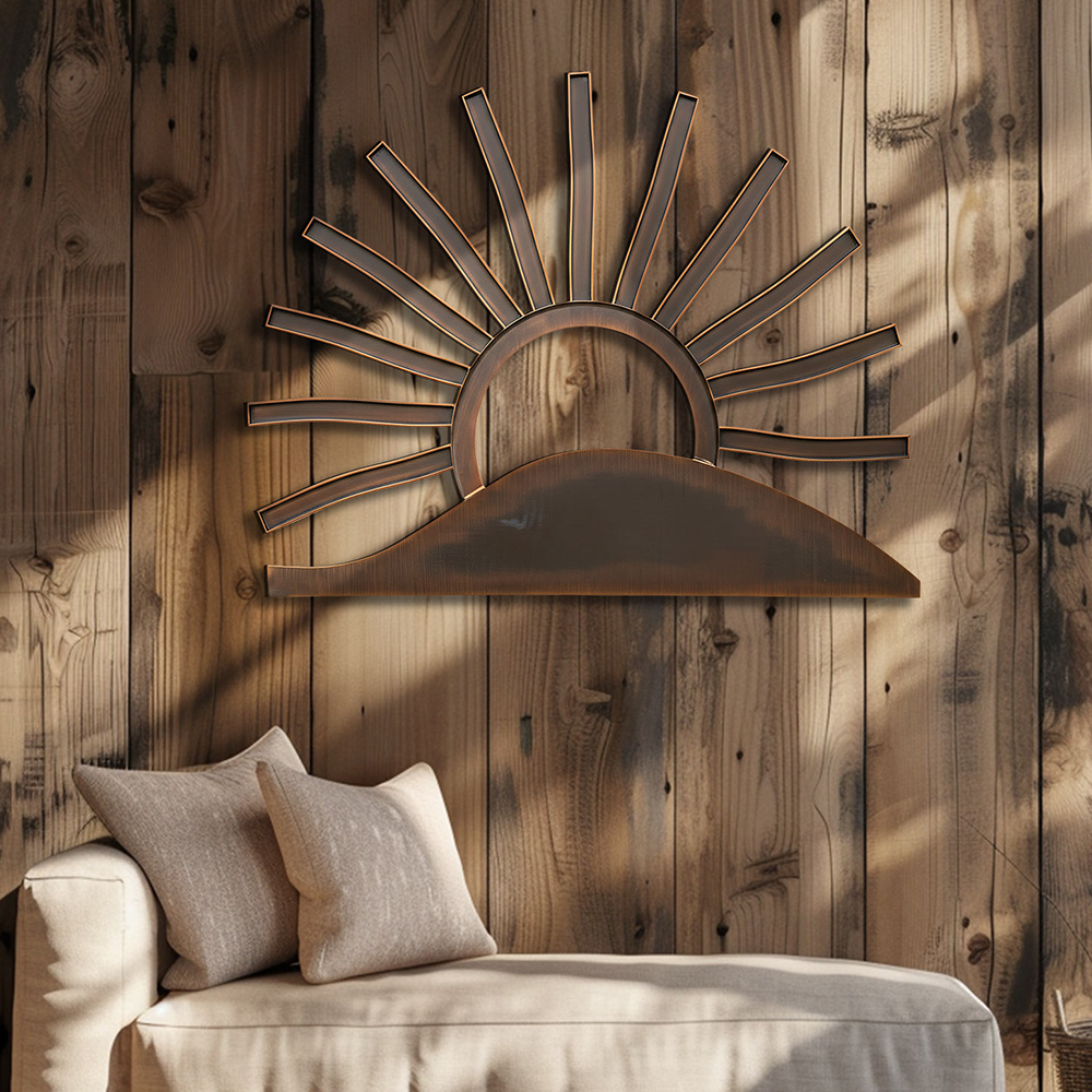 Sun Metal Wall Art – UV Printed Aluminum Decor Custom Coastal Indoor Outdoor