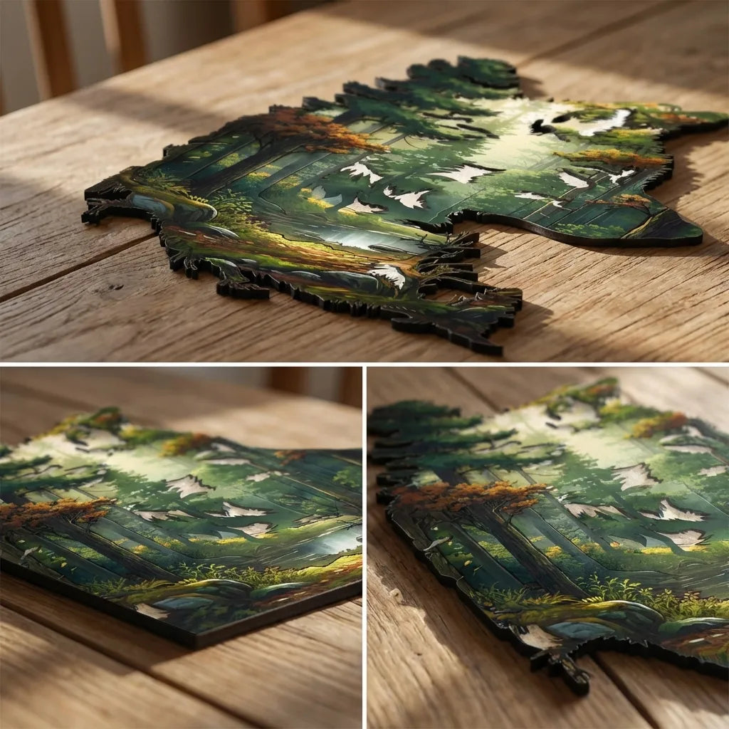 Wolf Forest Wall Art – Nature Wildlife Metal Decor