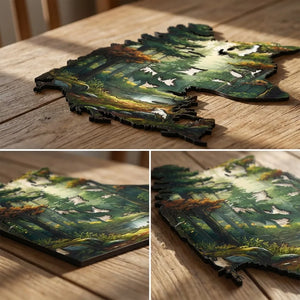 Wolf Forest Wall Art – Nature Wildlife Metal Decor