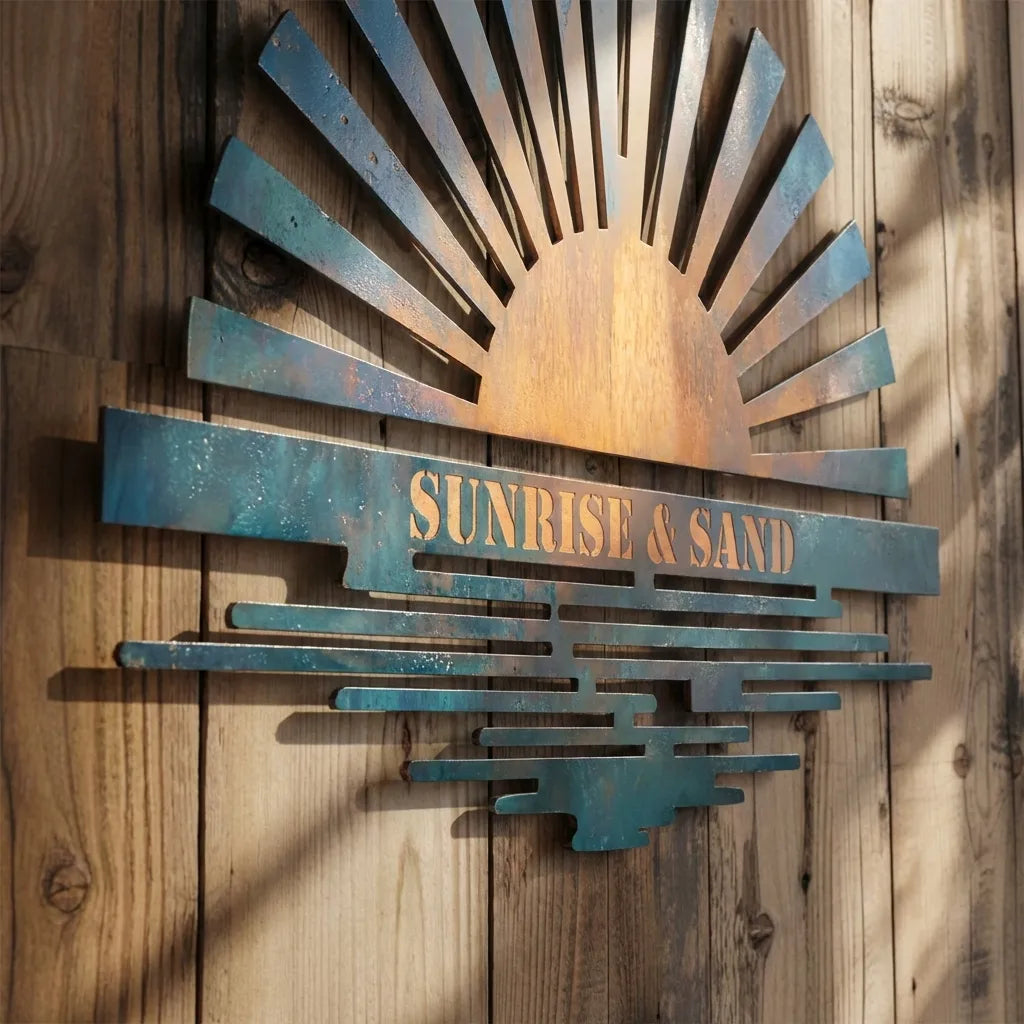 Custom Sunrise Metal Wall Art – UV Printed Aluminum Coastal Decor Indoor Outdoor