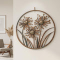 Floral Metal Wall Art: Rustic Wildflower Garden Decor Sign (UV Printed) UV printed on aluminum