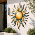Sun and Ocean Metal Wall Art Set - Coastal Sunrise Decor