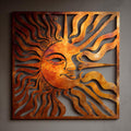 Wacky Sun Metal Wall Art Boho Outdoor Garden Patio Decor UV printed on aluminum