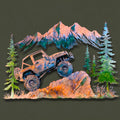 Off Road Car Metal Wall Art Adventure Garage Outdoor Wall Decor UV printed on aluminum