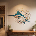 Swordfish Metal Wall Art - Coastal Marlin Ocean Decor