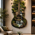 Guitar Metal Wall Art - Nature Landscape Music Room Decor