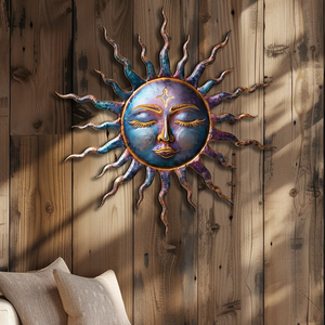Sunrise Aurora Sunburst Metal Wall Art – UV Printed Decor Coastal Indoor Outdoor