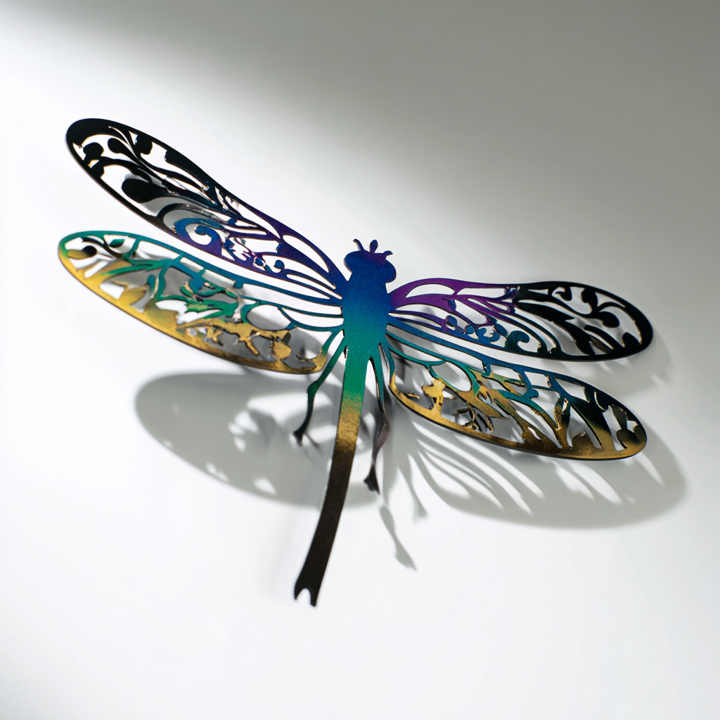 Dragonfly Metal Wall Art Colorful Garden Outdoor Wall Decor