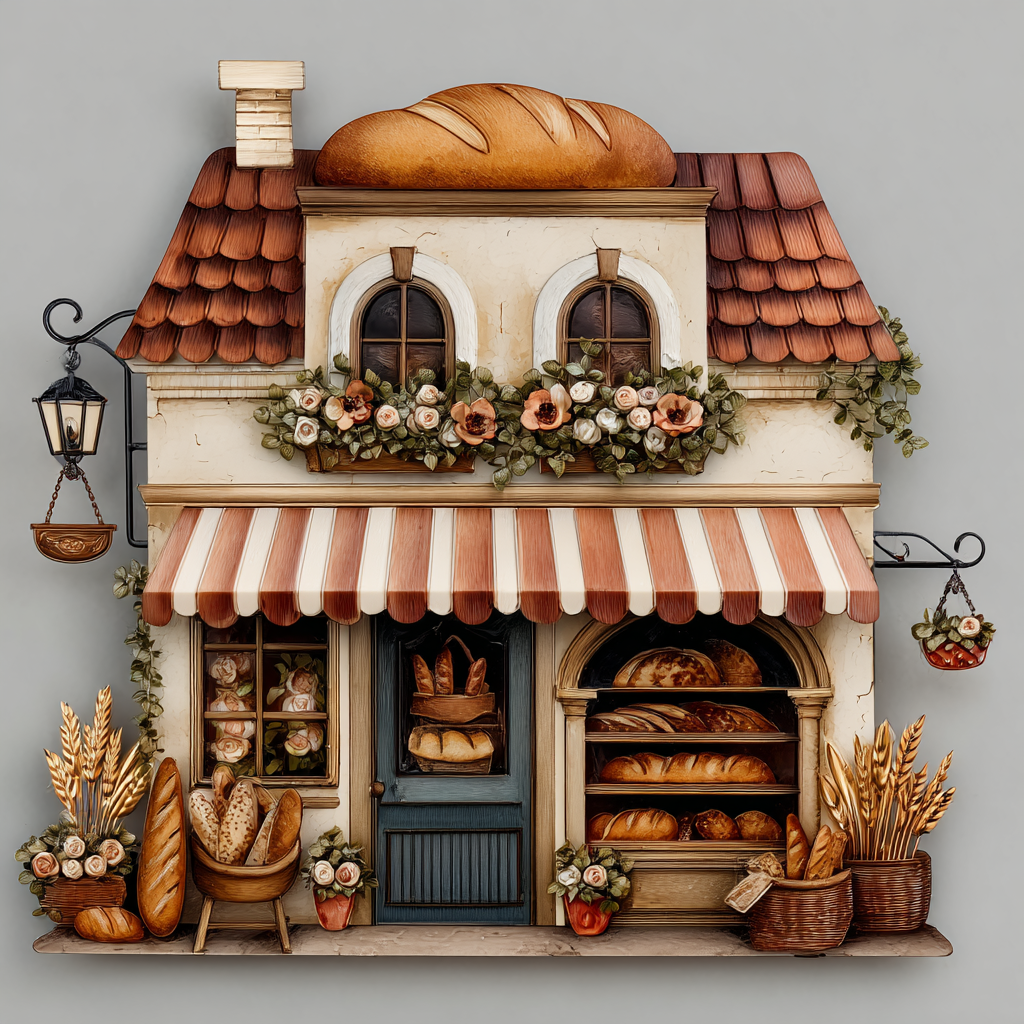 Bakery Metal Wall Art Bread Shop Kitchen Decor Sourdough Cottagecore Wall Hanging