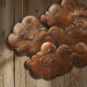 Copper Cloud Zen Design Metal Wall Art Asian Home Decor Gift